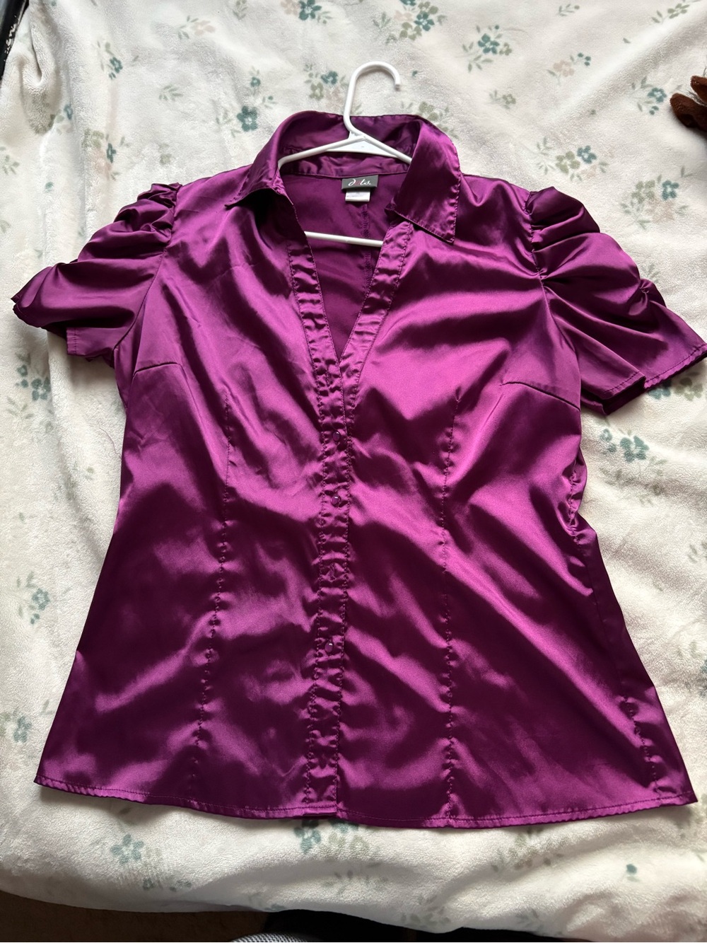 Dots Magenta Satin Chemise